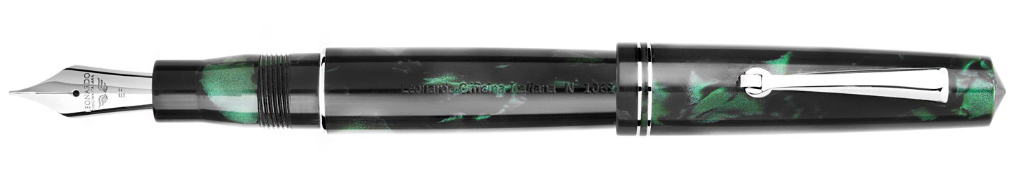 Leonardo Momentos Zero Green & Silver Fountain Pen
